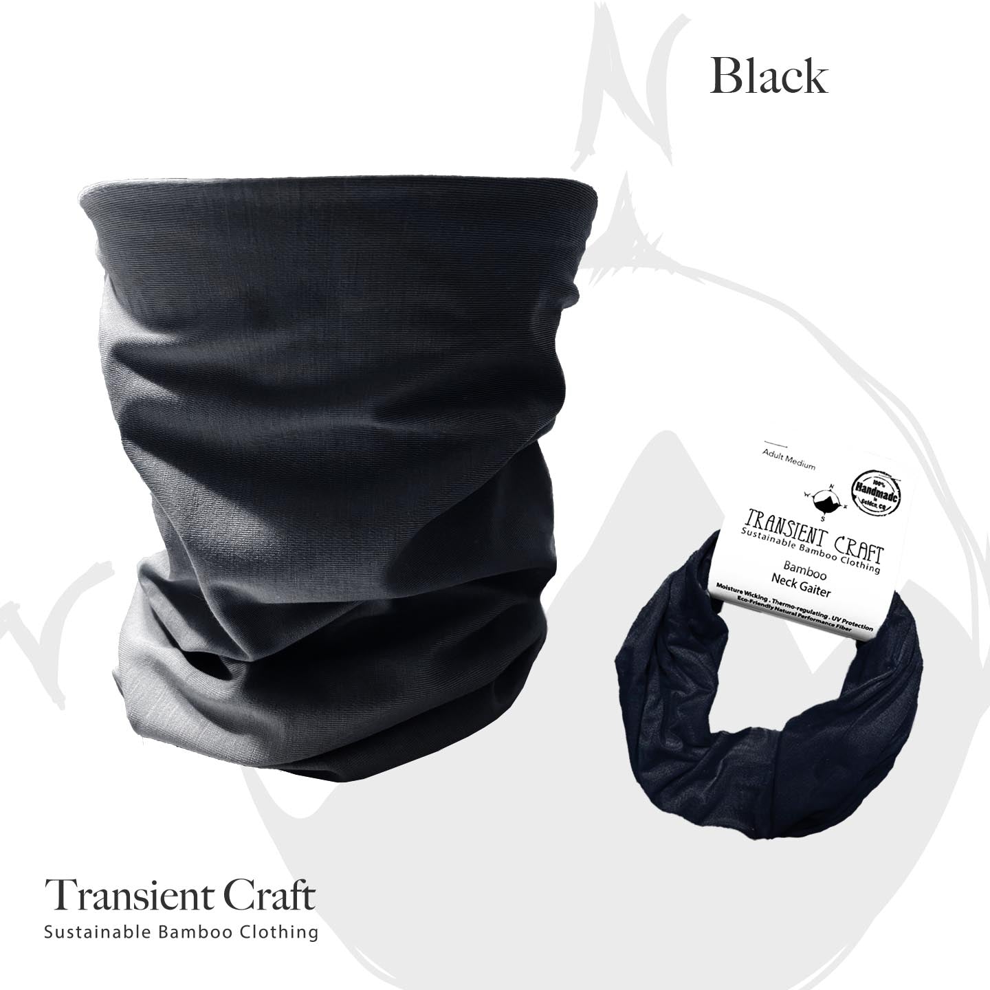 Mens Bamboo Neck Gaiter / Headband - Pick a Color - Organic Performance Bamboo Clothing