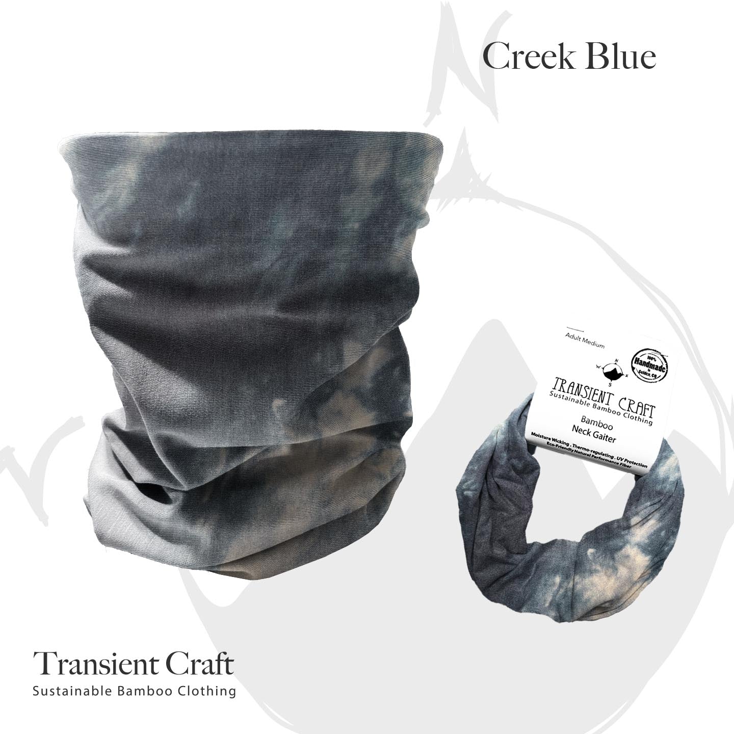 Mens Bamboo Neck Gaiter / Headband - Pick a Color - Organic Performance Bamboo Clothing