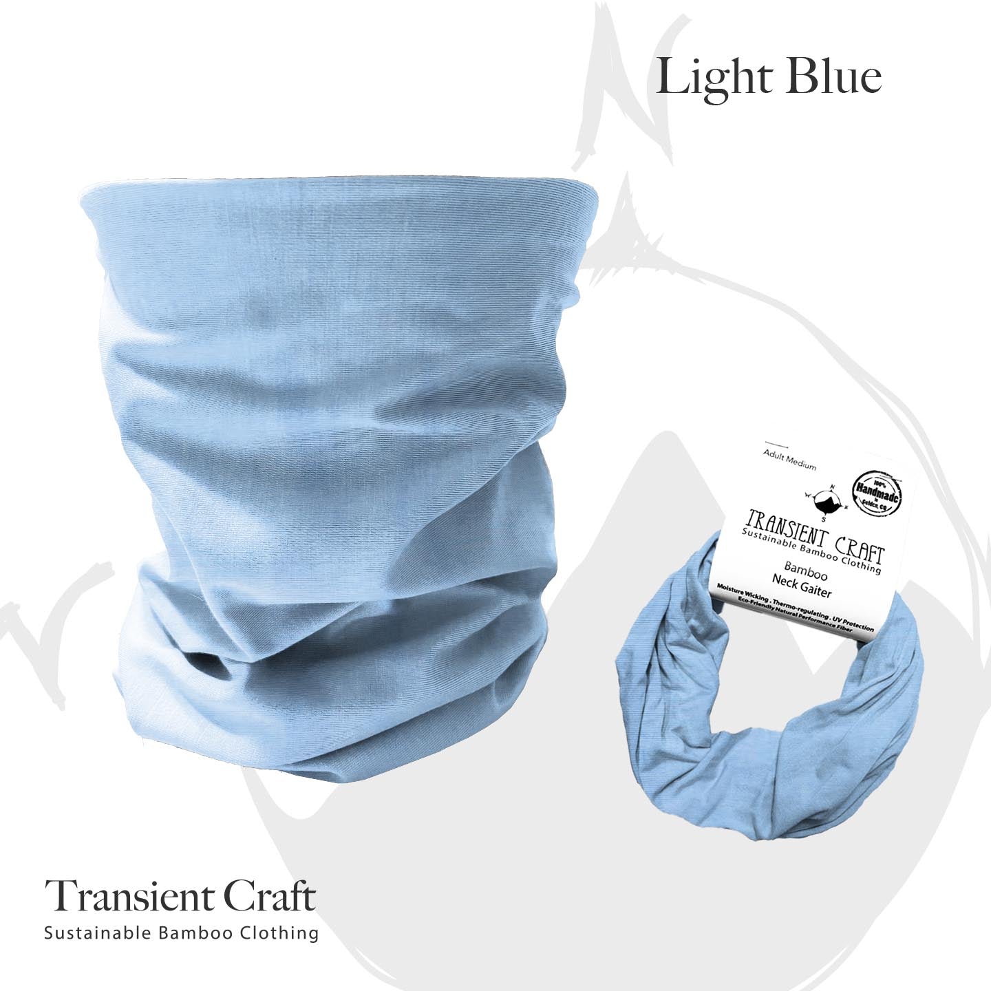 Mens Bamboo Neck Gaiter / Headband - Pick a Color - Organic Performance Bamboo Clothing