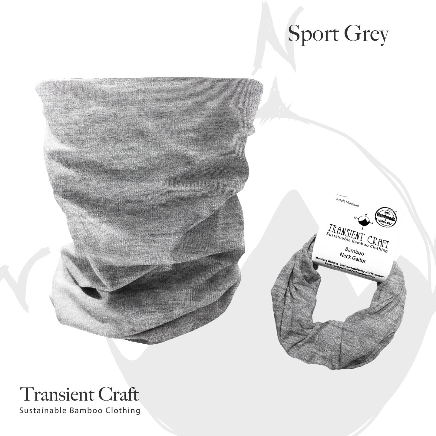 Mens Bamboo Neck Gaiter / Headband - Pick a Color - Organic Performance Bamboo Clothing