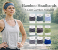Bamboo Headband Set – 3 Pack | Soft Breathable Yoga & Workout Headbands | Eco Friendly Athletic Hair Bands