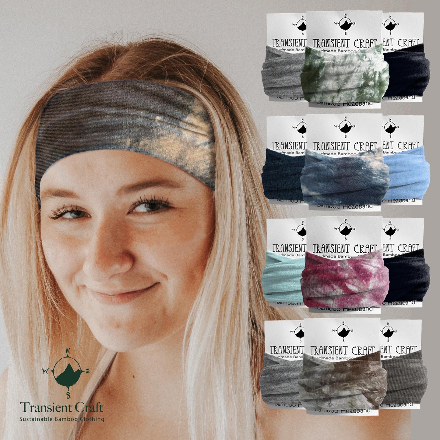 3 Pack - Bamboo Headband - Pick a Color Combo - Natural Organic Headband